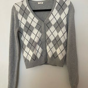 PacSun John Galt Argyle Cardigan Sweater